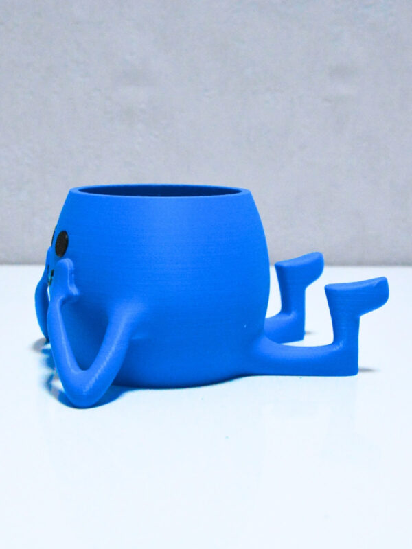 3d Neşeli Mini Saksı Mavi