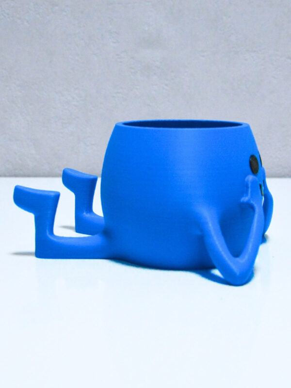 3d Neşeli Mini Saksı Mavi