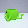3D Neşeli Mini Saksı Açık Yeşil