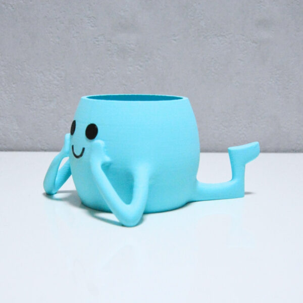 3D Neşeli Mini Saksı Turkuaz