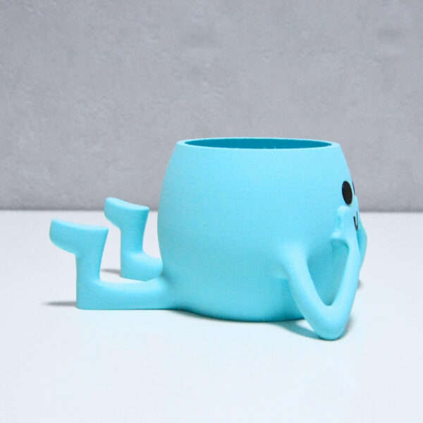 3D Neşeli Mini Saksı Turkuaz