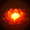 K-10083-1 Lotus Çiçekli Lamba - Kırmızı