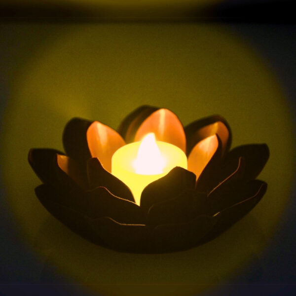 K-10084-1 Mor Lotus Çiçekli Dekoratif Lamba