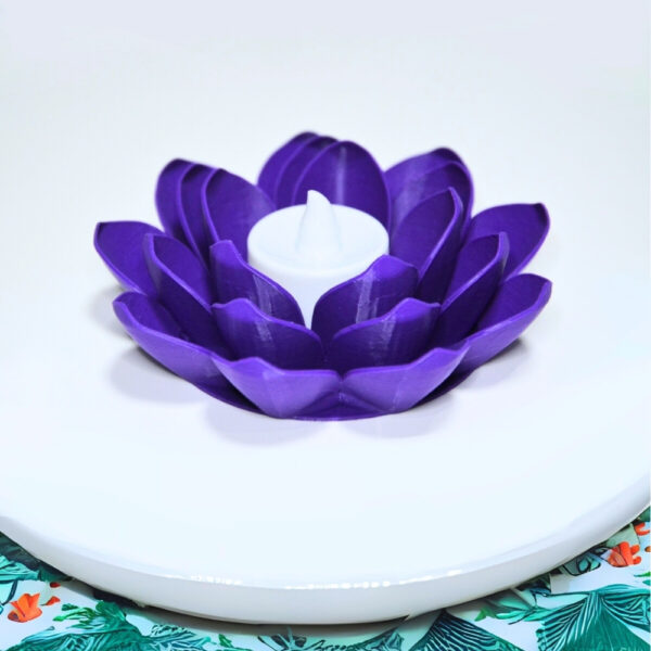 K-10084-4 Mor Lotus Çiçekli Dekoratif Lamba