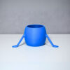 3D Oturan Mini Saksı - Mavi