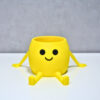3D Oturan Mini Saksı - Sarı