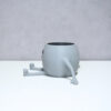 3D Oturan Mini Saksı - Açık Gri