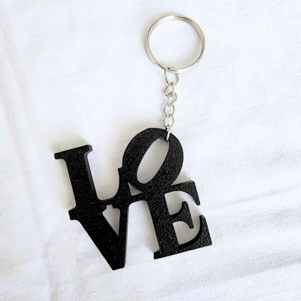 K-10207-1 LOVE Yazılı Anahtarlık - Siyah