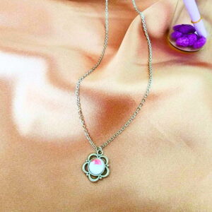 Pinterest Kolye - Taşlı Çiçek Kolye